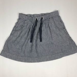 J. Crew stripe linen skirt with pockets